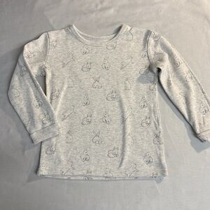 Olivia - Heather Grey Crewneck Shirt/sweatshirt with rabbit design
